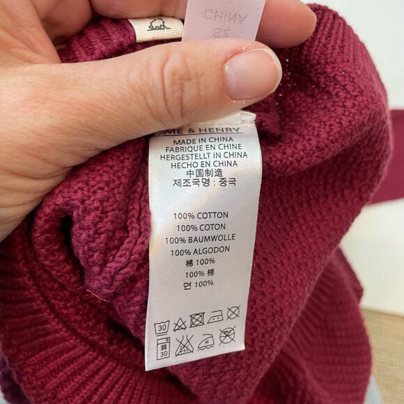 Me & Henry Kids Burgundy Sweater size 12 - Picture 5 of 5